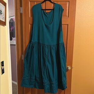 Universal Standard teal Chloe Combo Dress